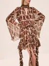 Alexis Amalia Mini Dress In Sable In Brown