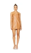 Alexis Amery Short Dress Saddle In Tan