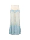 Alexis Andres Chevron Flared Trousers In Blue