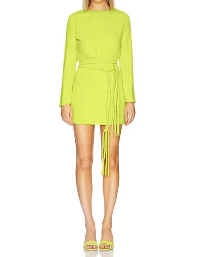 Alexis Angelie Mini Dress In Chartreuse In Green
