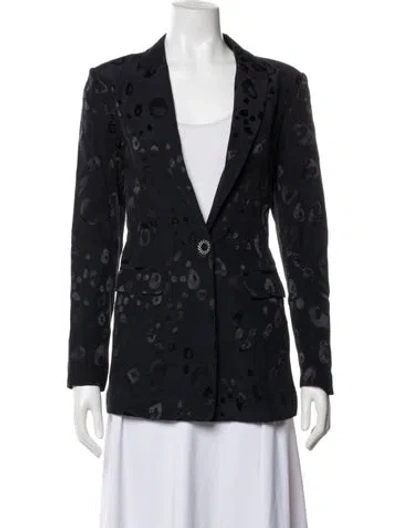 Pre-owned Alexis Animal Print Blazer W/ Tags In Blue