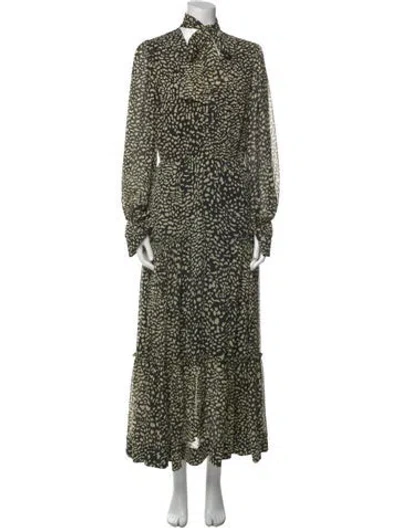 Pre-owned Alexis Animal Print Long Dress