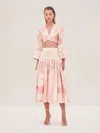 Alexis Ansalm Top In Pink Brushstroke