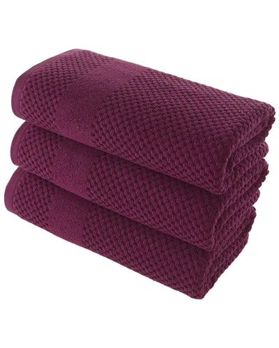 ALEXIS ALEXIS ANTIMICROBIAL HONEYCOMB BATH TOWEL PACK OF 3