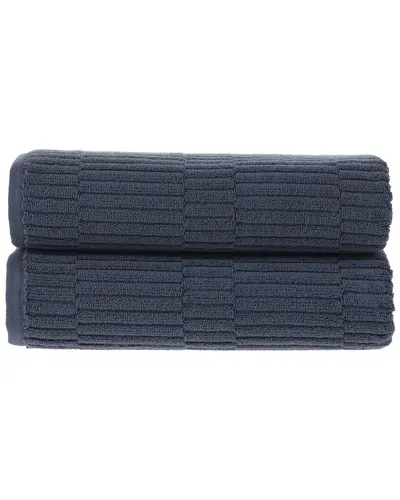 Alexis Antimicrobial Oxford Bath Sheet, Pack Of 2
