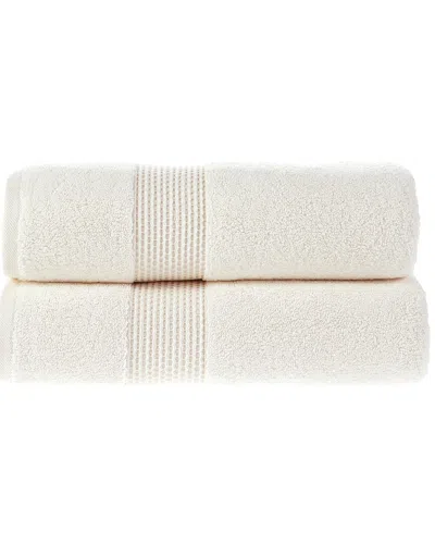 Alexis Antimicrobial Rhapsody Royale Bath Sheet In White