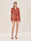 Alexis Archer Romper In Auburn
