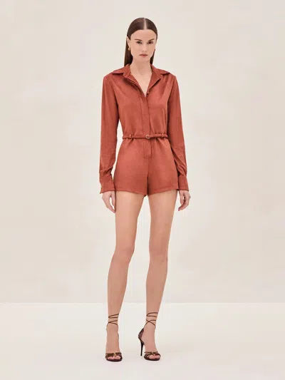 Alexis Archer Romper In Auburn