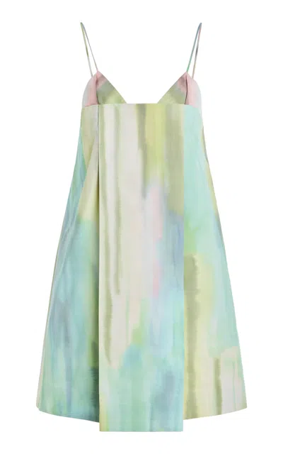 ALEXIS ASTRID PRINTED COTTON-BLEND MINI DRESS