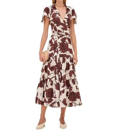 Alexis Avanna Midi Dress In Obsidian Brown In Multi