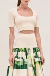 Alexis Azito Crop Top In Ivory