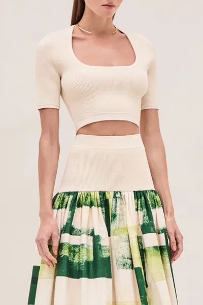 Alexis Azito Crop Top In Ivory