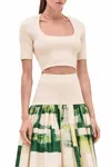 Alexis Azito Crop Top In Ivory In Neutral
