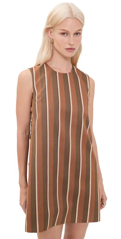 Alexis Barbalei Dress Bourbon Stripe In Brown