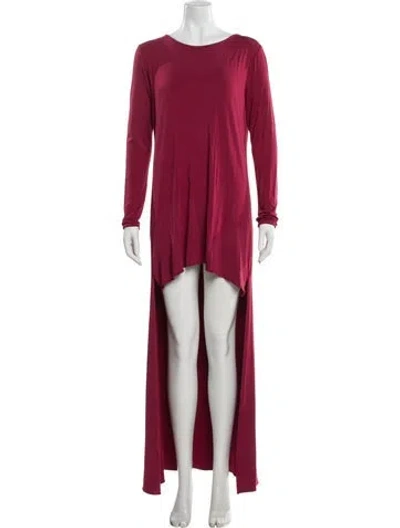Pre-owned Alexis Bateau Neckline Long Dress In Pink