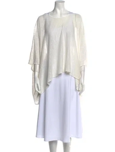 Pre-owned Alexis Bateau Neckline Three-quarter Sleeve Tunic In Neutral