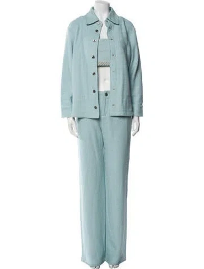 Pre-owned Alexis Beaded Accents Pant Set W/ Tags In Blue