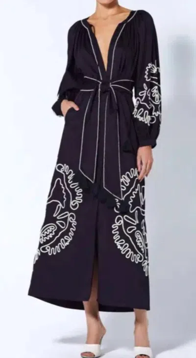 Alexis Belia Dress In Black Floral