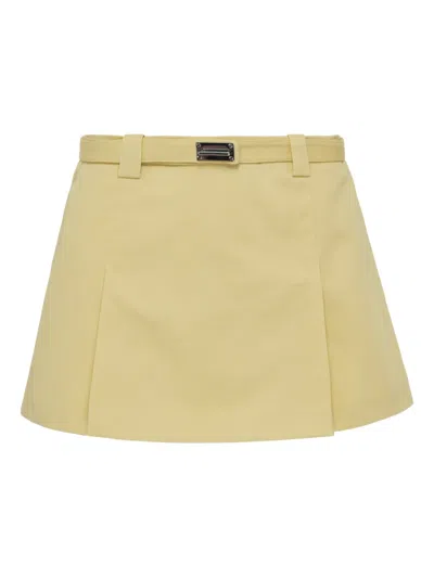 Alexis Belted Pleated Skirt In Neutral