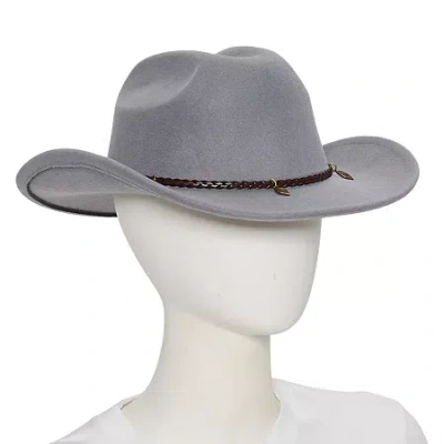 Alexis Bendel Faux Suede Womens Cowboy Hat In Gray