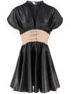 Alexis Berlin V-neck Mini Dress In 黑色