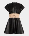 Alexis Berlin V-neck Mini Dress In Black