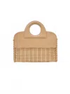 Alexis Leather-trimmed Woven Cross Body Bag In Multi