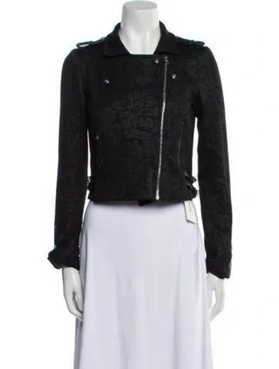 Pre-owned Alexis Biker Jacket In Black