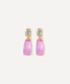 ALEXIS BITTAR ALEXIS BITTAR 14CT GOLD-PLATED BONBON CRYSTAL LUCITE TEARDROP EARRINGS