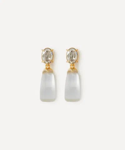 Alexis Bittar 14ct Gold-plated Bonbon Crystal Lucite Teardrop Earrings