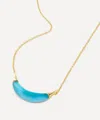Alexis Bittar 14ct Gold-plated Capped Crescent Lucite Pendant Necklace