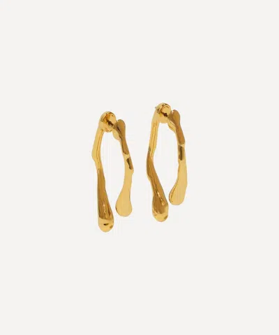Alexis Bittar 14ct Gold-plated Drippy Front Back Drop Earrings