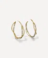 Alexis Bittar 14ct Gold-plated Intertwined Two Tone Pave Hoop Earrings
