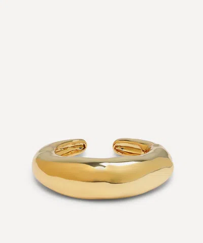 Alexis Bittar 14ct Gold-plated Large Molten Hinged Cuff Bracelet