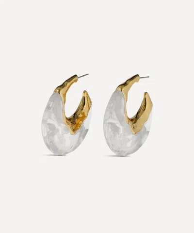 Alexis Bittar 14ct Gold-plated Liquid Lucite Puffy Hoop Earrings