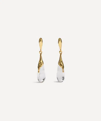Alexis Bittar 14ct Gold-plated Liquid Lucite Teardrop Earrings