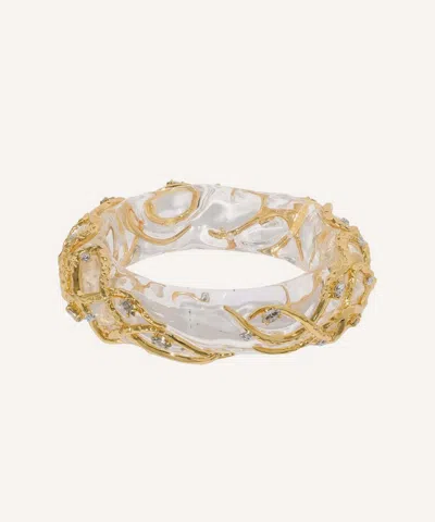 Alexis Bittar 14ct Gold-plated Liquid Vine Lucite Bangle Bracelet