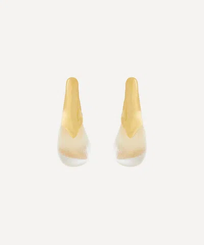 Alexis Bittar 14ct Gold-plated Luminous Lucite Arched Drop Earrings