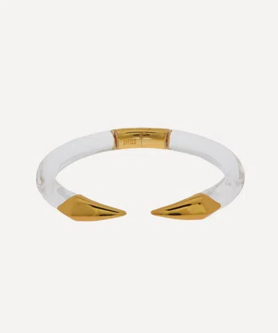 Alexis Bittar 14ct Gold-plated Mirrored Pyramid Brake Hinge Cuff Bracelet