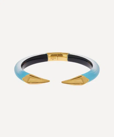 Alexis Bittar 14ct Gold-plated Mirrored Pyramid Brake Hinge Cuff Bracelet