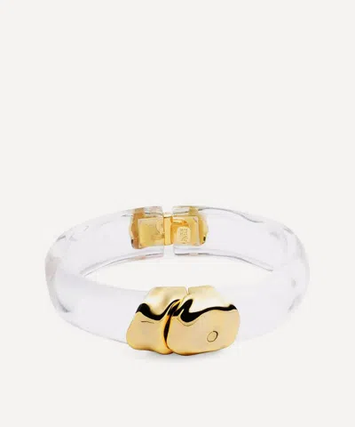 Alexis Bittar 14ct Gold-plated Molten Lucite Hinge Cuff Bracelet