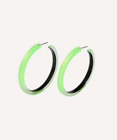 Alexis Bittar 14ct Gold-plated Skinny Lucite Hoop Earrings