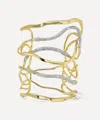 Alexis Bittar 14ct Gold-plated Solanales Crystal Intertwined Wide Cuff Bracelet In Gold