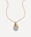 Alexis Bittar 14ct Gold-plated Solanales Crystal Pave Teardrop Pendant Necklace In Gold