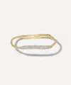 Alexis Bittar 14ct Gold-plated Solanales Crystal Skinny Bangle Bracelet In Gold