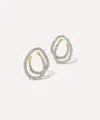 ALEXIS BITTAR ALEXIS BITTAR 14CT GOLD-PLATED SOLANALES CRYSTAL SPIRAL EARRINGS