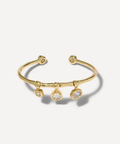Alexis Bittar 14ct Gold-plated Asterales Cubic Zirconia Charm Cuff Bracelet