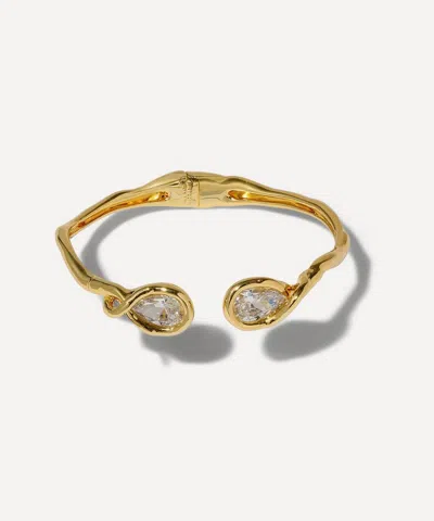Alexis Bittar 14ct Gold-plated Asterales Floating Crystal Cuff Bracelet