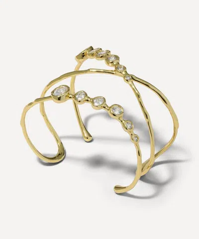 Alexis Bittar 14ct Gold-plated Asterales Mixed Cubic Zirconia Orbiting Cuff Bracelet