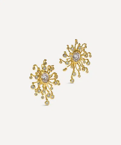 Alexis Bittar 14ct Gold-plated Asterales Moving Clip Earrings